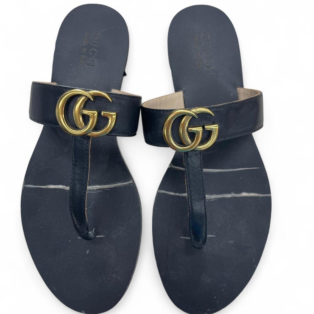 Gucci GG Marmont thong sandal size 41 USA size H70 - Picture 1 of 8